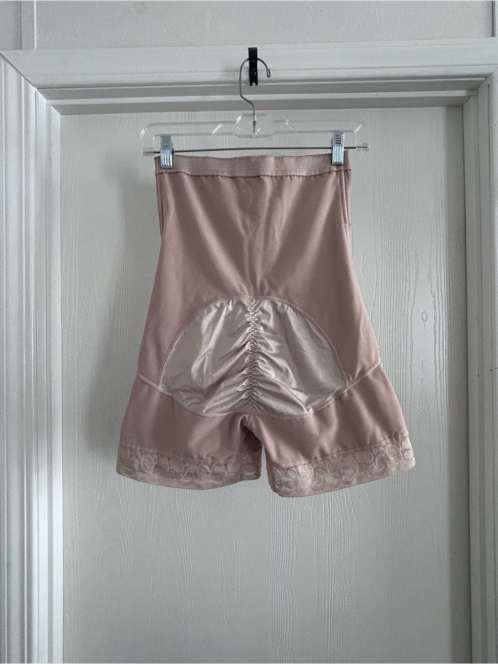 High-Waist Shaping Shorts in Blush Pink | Size Large